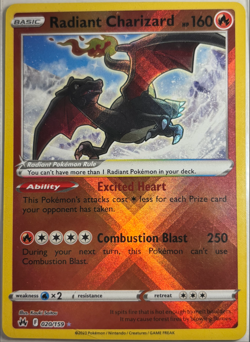 Pokemon Card Radiant Charizard 020/159 Crown Zenith Holo - Image 1