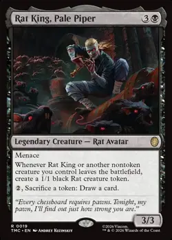Rat King, Pale Piper x1 - MTG TMNT Commander: Teenage Mutant Ninja Turtles - NM - Image 1