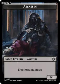 Assassin // Food Double-Sided Token MTG Commander: Outlaws of Thunder Junctio... - Image 1