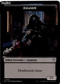 Assassin // Food Double-Sided Token MTG Commander: Outlaws of Thunder Junctio... - Image 2