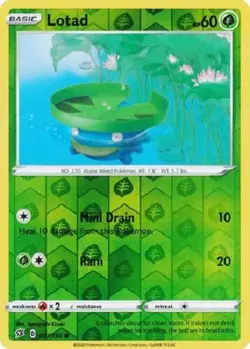 Lotad - 7 192 - Common Reverse Holo Rebel Clash Pokemon - Image 1