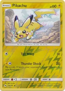 Pikachu - 40 147 Common Reverse Holo Burning Shadow Pokemon Toolkit - Image 1