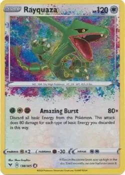 Rayquaza - 138/185 - Amazing Rare Vivid Voltage Pokemon - Image 1