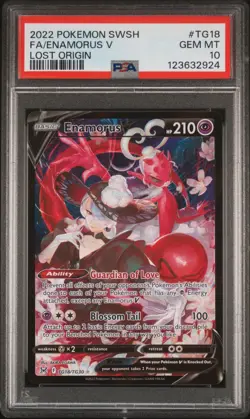 PSA 10 Enamorus V Lost Origin #TG18 2022 Pokemon Lost Origin 120373620 - Image 1