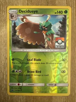 Decidueye 11/149 Pokemon TCG Sun & Moon League Promo DMG - Image 1