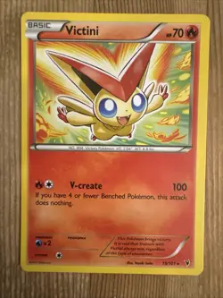 Victini 15/101 Noble Victories Pokemon Non Holo Rare LP - Image 1