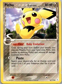 Pokemon TCG Pichu δ 76/110 Holon Phantoms LP - Image 1