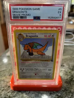 1999 POKEMON GAME MOVIE | MOVIE PROMO DRAGONITE 5 PSA 5 - Image 1