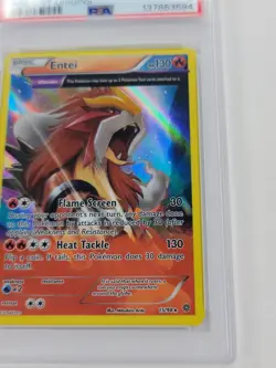 Pokemon 2015 XY Ancient Origins ENTEI Holo #15 Graded PSA 8 RARE - Image 4