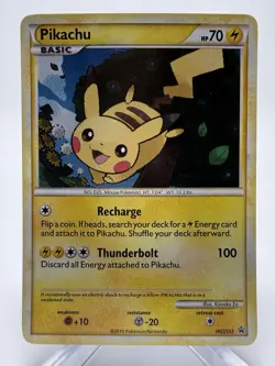 Pokemon Pikachu HGSS03 Black Star Promo Holo 2010 HeartGold SoulSilver - Image 1