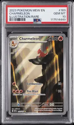 2023 POKEMON MEW EN-151 ILLUSTRATION RARE #169 CHARMELEON PSA 10 - Image 1