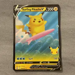 Pokemon TCG - CELEBRATIONS - SURFING PIKACHU V 008/025 NM - Image 1