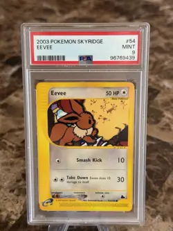 2003 POKEMON SKYRIDGE #54 EEVEE PSA 9 - Image 1