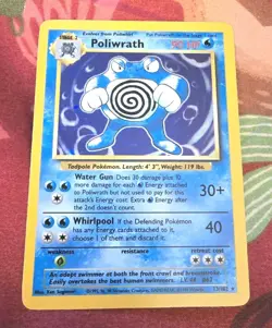 1999 Poliwrath 13/102 Holo Rare Pokemon TCG Base Set Excellent NM Condition - Image 1