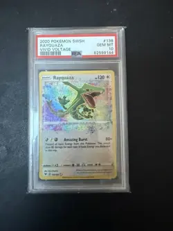 Pokemon TCG Rayquaza Vivid Voltage 138/185 Holo Amazing Rare PSA 10 (1 Slab!) - Image 1