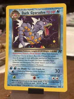 Pokemon TCG Dark Gyarados Holo Rare 8/82 Prerelease Holo 2000 Promo Unused - Image 1