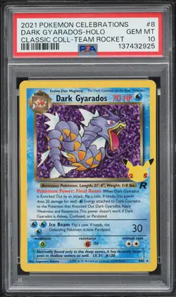 2021 Pokemon Celebrations Holo Dark Gyarados #8 PSA 10 - Image 1