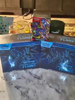 Pokemon TCG Phantasmal Flames ETB (2) + Phantasmal Flames booster bundle - Image 1