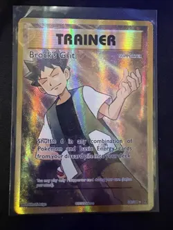Pokemon TCG XY Evolutions Full Art Trainer Brock's Grit 107/108 Ultra Rare Lp - Image 1