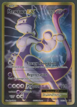 2016 Pokemon XY Evolutions Mewtwo EX Ultra Rare Full Art Holo 103/108 LP - Image 1