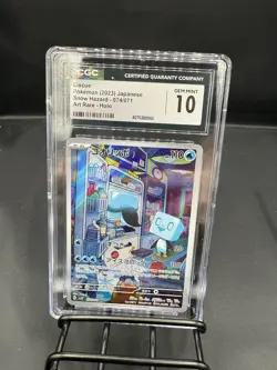 Pokemon Eiscue Sv2p Snow Hazard CGC 10 Art Rare Holo 074/071 2023 Japanese - Image 1