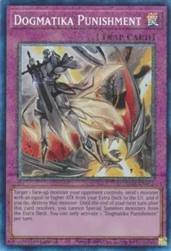 Dogmatika Punishment RA01-EN076 Prismatic Ultimate Rare Yugioh 25th Anniv Rarity - Image 1