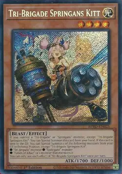 Tri-Brigade Springans Kitt BPRO-EN025 Secret Rare Yugioh Burst Protocol - Image 1