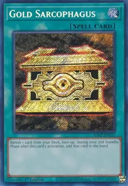 Gold Sarcophagus RA02-EN052 Secret Rare Yugioh 25th Anniv Rarity Collection II - Image 1