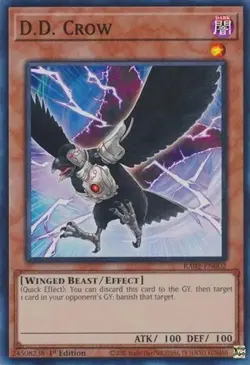 D.D. Crow RA02-EN002 Quarter Century Secret Rare Yugioh Rarity Collection II - Image 1