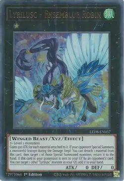 Lyrilusc - Ensemblue Robin LED8-EN037 Ultra Rare 1st ed Synchro Storm Yugioh - Image 1