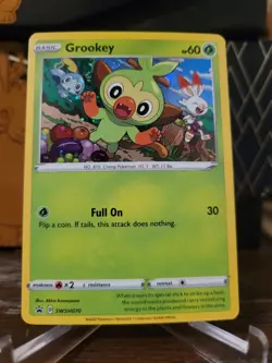 Pokemon Card Grookey SWSH Black Star Promos SWSH070 Holo Promo NM - Image 1