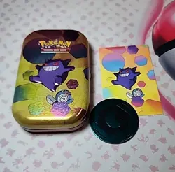 Gengar Poliwag pokemon 151 mini tin With Art Card And Coin EMPTY! No Packs - Image 1