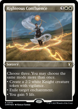 Righteous Confluence (ETCHED) FOIL Commander Masters NM Rare CARD ABUGames - Image 1