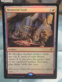 R 0145 Memorial Vault FOIL Edge of Eternities EOE MTG Card Artifact Red - Image 1