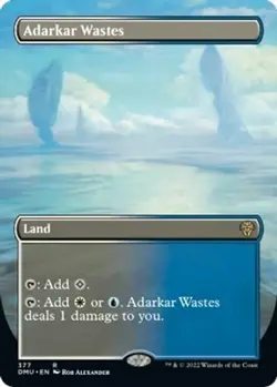 Adarkar Wastes (Borderless) 377 RARE FOIL Dominaria United DMU - Image 1