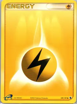 Pokemon TCG Lightning Energy 109/109 Ruby Sapphire LP - Image 1
