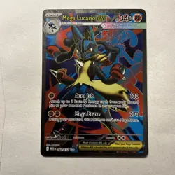 Pokemon TCG Holo Ultra Rare Full Art Mega Lucario EX 160/132 - Image 1