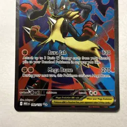 Pokemon TCG Holo Ultra Rare Full Art Mega Lucario EX 160/132 - Image 2