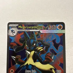 Pokemon TCG Holo Ultra Rare Full Art Mega Lucario EX 160/132 - Image 3