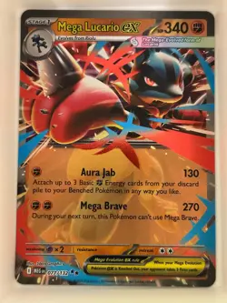 Mega Lucario ex 077/132 Double Rare Mega Evolution Pokemon NM - Image 1