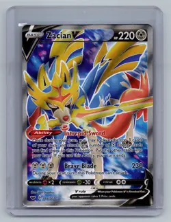 Zacian V - 195/202 Sword & Shield Base (Pokemon) Full Art Ultra Rare NM - Image 1