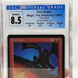 MTG - The Dark - Fire Drake - Graded - CGC 8.5 - Vintage - Image 3