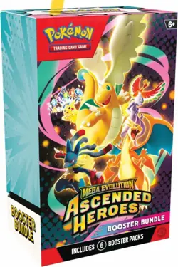 4x Pokemon Center Mega Evolution Ascended Heroes Booster Bundle 6x English Packs - Image 1