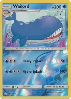 Wailord - 46/236 - Rare Reverse Holo Cosmic Eclipse Pokemon - Image 1