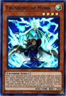 Thunderclap Monk - SAST-EN026 - Super Rare 1st Edition yugioh konami - Image 1