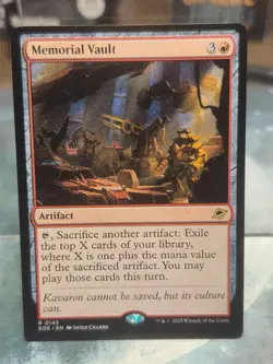 R 0145 Memorial Vault Edge of Eternities EOE MTG Card Artifact Red - Image 1
