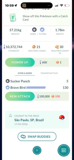 Pokemon Go Shiny Legendary Galerian Moltres - Image 2