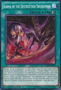 1x Karma of the Destruction Swordsman - Unlim NM Eng YuGiOh - Breakers of Shadow - Image 1