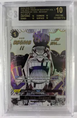 MY ERA...BEGINS!! BLACK LABEL - BGS 10 POP 8 BECKETT ENGLISH ALT ART - OP09-096 - Image 1