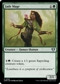 Jade Mage FOIL Commander Masters NM Creature Uncommon MAGIC MTG CARD ABUGames - Image 1